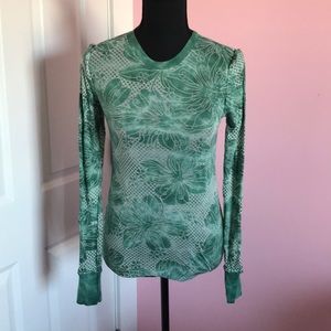 GG girl burnout long sleeve flower polka dot tee